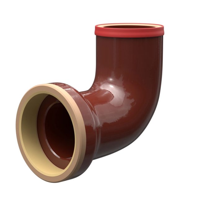 Steinzeug-Bogen 90°