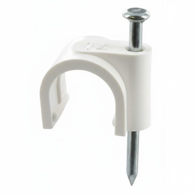 Clip rond blanc RAL 9010