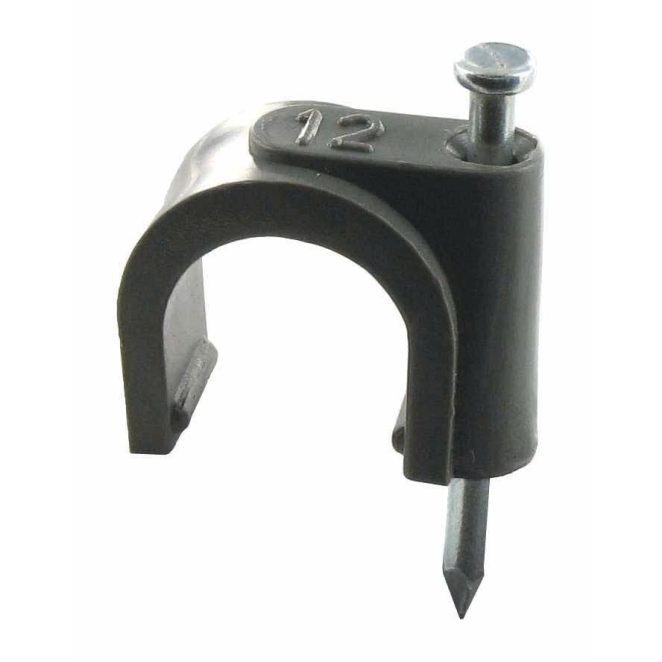 Clip rond gris moyen RAL 7037