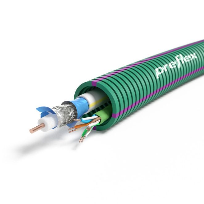 Preflex COAX Telenet/VOO indoor HIRSCHMANN -B2ca + UTP CAT6 -Cca
