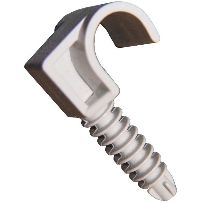 Clip cheville gris clair