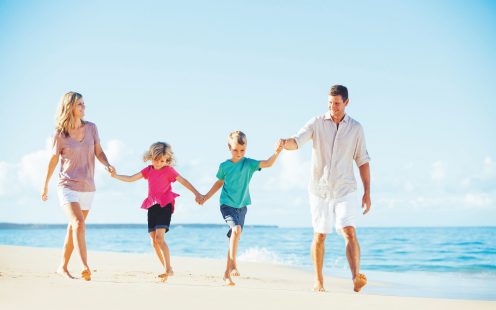 Familie am Strand