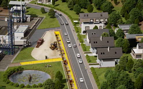 herobanner opentrench construction site