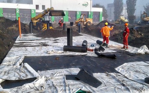 Stormboxes installed at bus terminal
