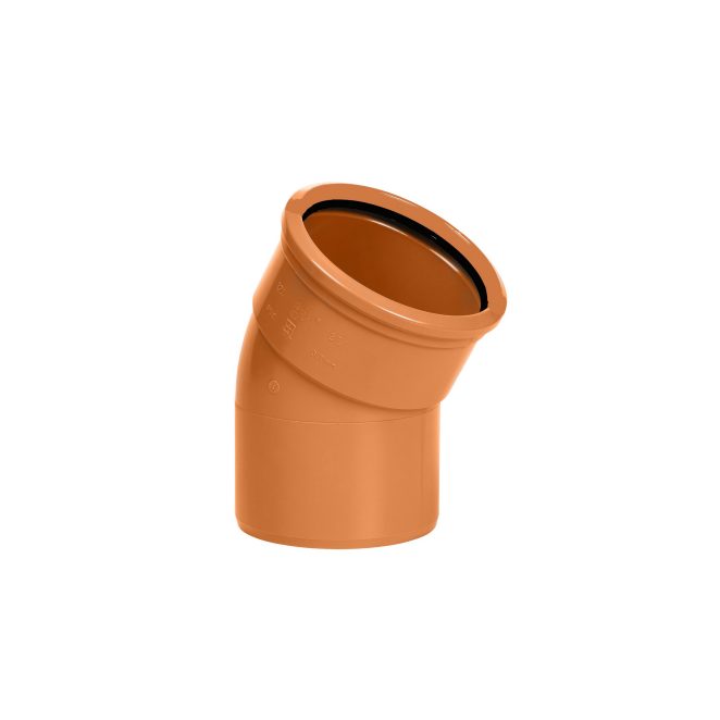 PVC Bocht 30° MS roodbruin  buitenriolering