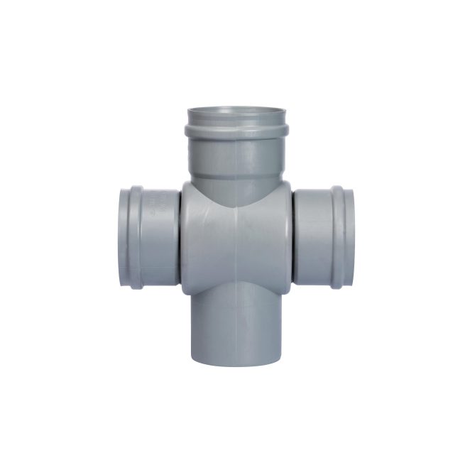 PVC Dubbel T stuk 87° 30' MS buitenriolering