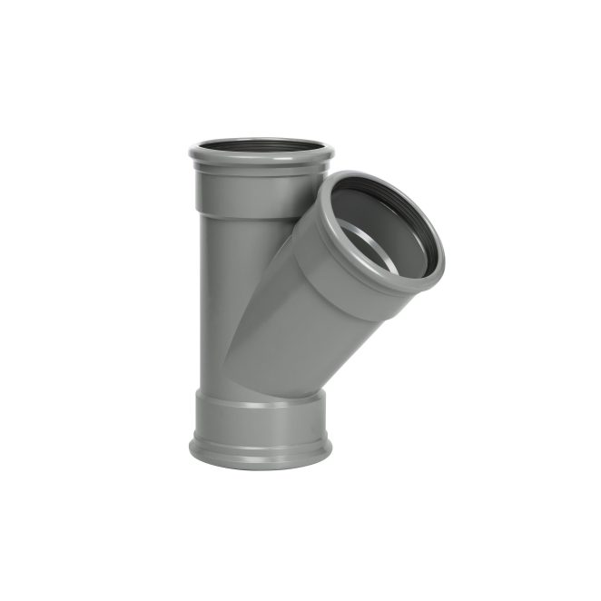 PVC T stuk 45° MM buitenriolering