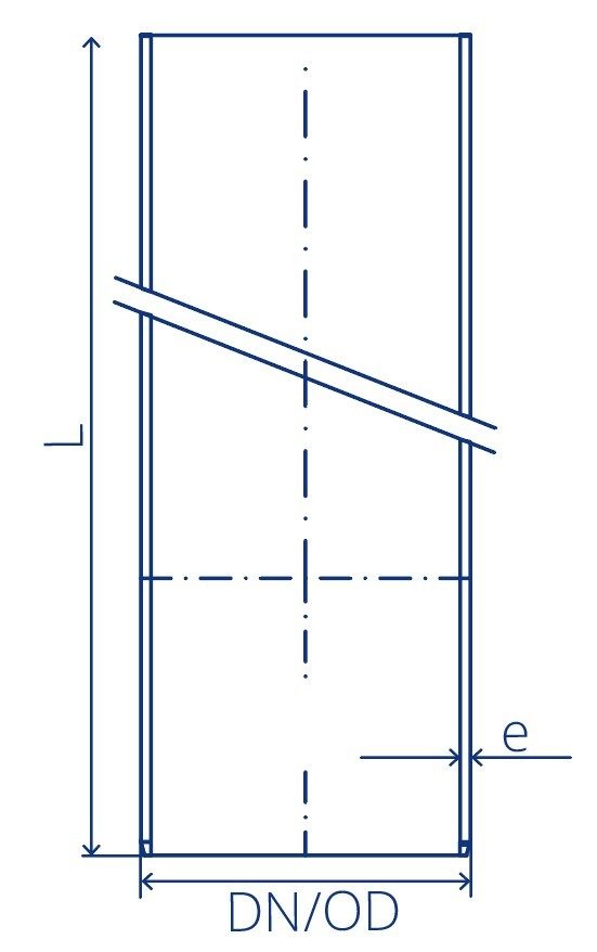 Maattekening Master3Plus gladde buis