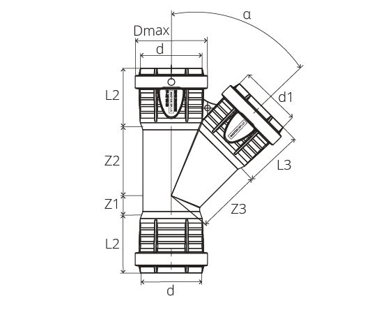 Master3Plus 45° AS branch drawing version 20/11/2024