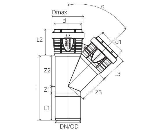 Master3Plus 45° branch drawing version 20/11/2024