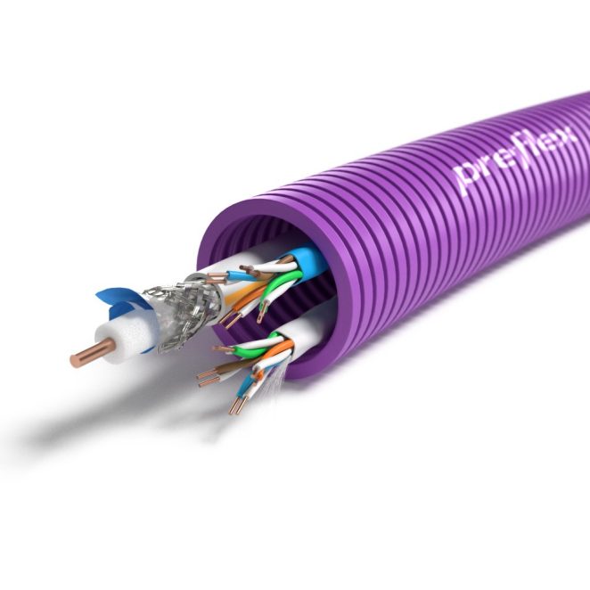 Preflex COAX Telenet/VOO indoor -Cca + 2x UTP CAT5E -Eca