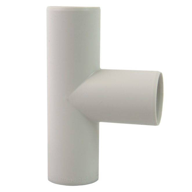 PP branch 40x40mm 90deg greywhite Smartline